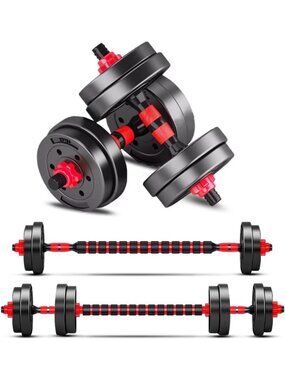 Adjustable Dumbbell Set - 2-in-1 Weights for Home Gym, Lightweight Free Weights